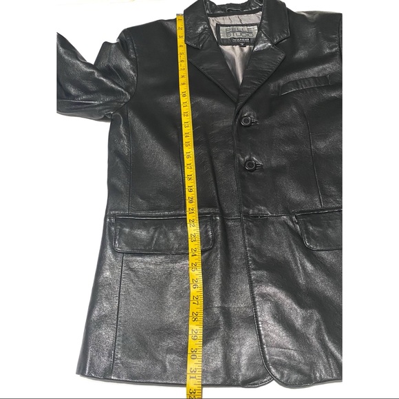 PELLE STUDIO WILSONS BLACK LEATHER MEN'S JACKET/BLAZER - Picture 14 of 15